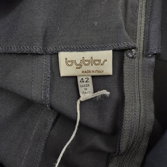 Byblos Linen Black Sleeveless Sheath Dress-Size EU 42/US 6 - Picture 6 of 7